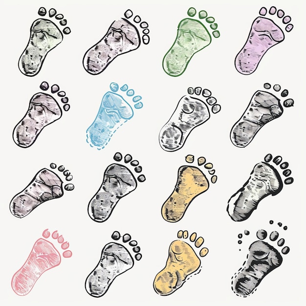 Footprint icon aliens foot print symbol humanoids barefoot sprint silhouette fantastic creatures foot and palm