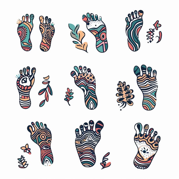 Footprint icon aliens foot print symbol humanoids barefoot sprint silhouette fantastic creatures foot and palm