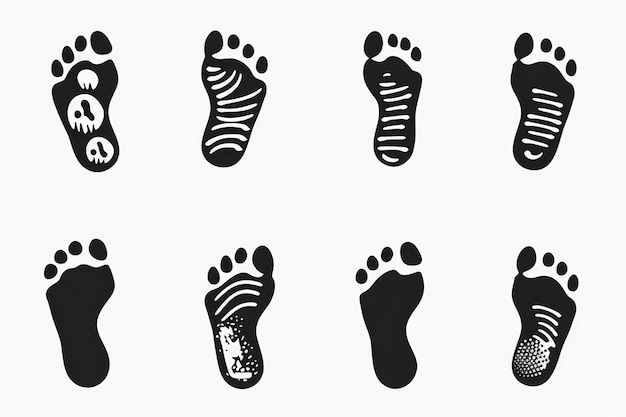 Footprint icon aliens foot print symbol humanoids barefoot sprint silhouette fantastic creatures foot and palm