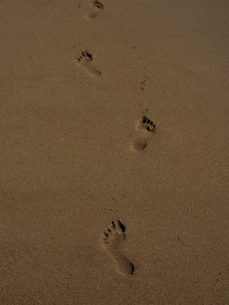 Footprints on the beach