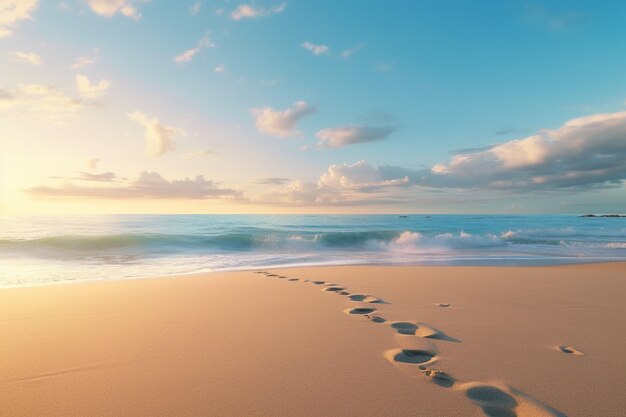 Footprints in the sand leading towards the Generative ai