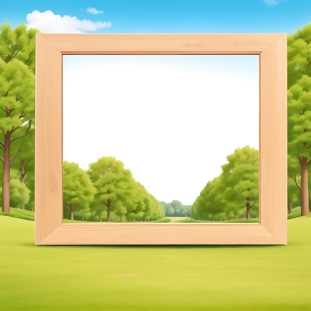 Forest Blank sign Background Generated Ai