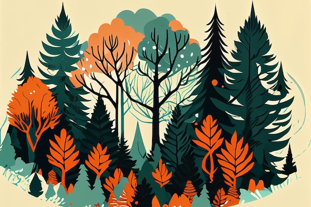 Forest design vector illustration