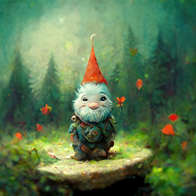 forest fantasy beautiful gnome friendly