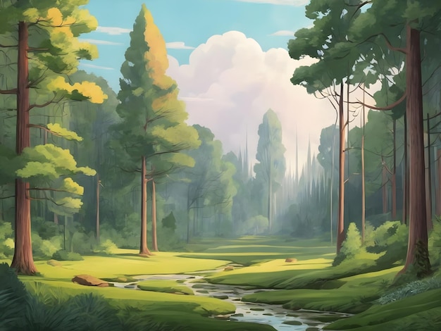 forest flat illustration