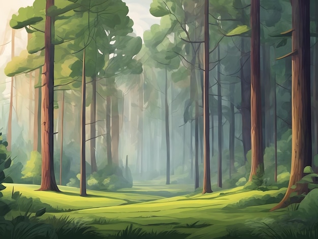 forest flat illustration