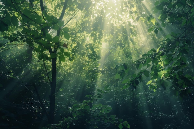 The forest is full of trees and plants