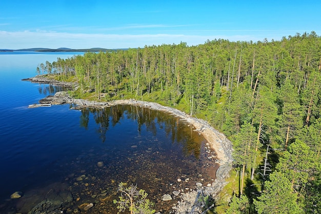 forest lake top view, landscape nature view forest, background