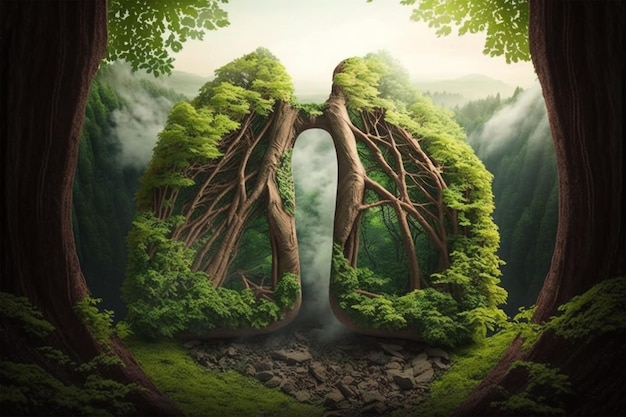 The forest the lungs of Earth Generative AI