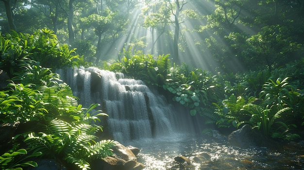 Forest Meditation SunSplashed Serenity Among the Trees