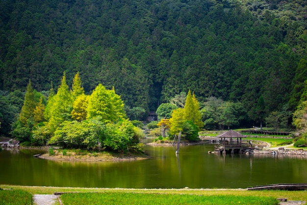 The forest and mountain lakes, Mingchi, Yilan County, Taiwan, is a famous tourist attraction