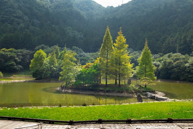 The forest and mountain lakes Mingchi Yilan County Taiwan is a famous tourist attraction