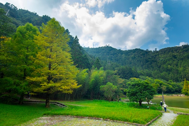 The forest and mountain lakes Mingchi Yilan County Taiwan is a famous tourist attraction