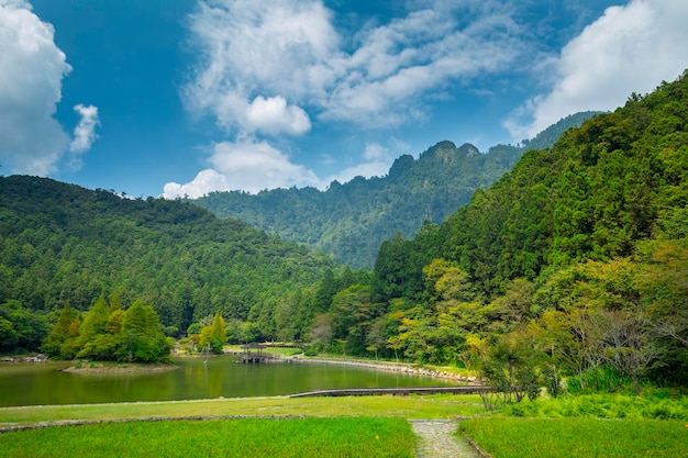 The forest and mountain lakes Mingchi Yilan County Taiwan is a famous tourist attraction