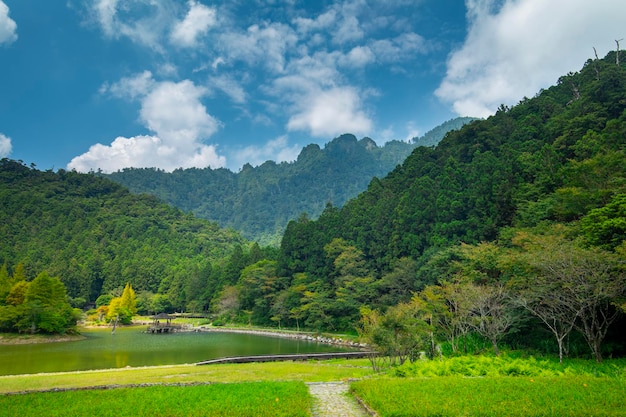 The forest and mountain lakes Mingchi Yilan County Taiwan is a famous tourist attraction