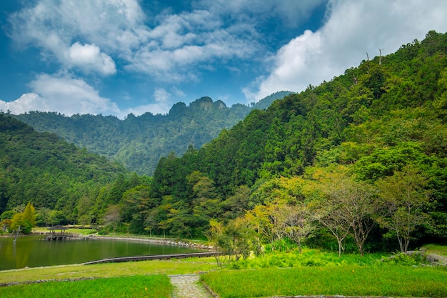 The forest and mountain lakes Mingchi Yilan County Taiwan is a famous tourist attraction