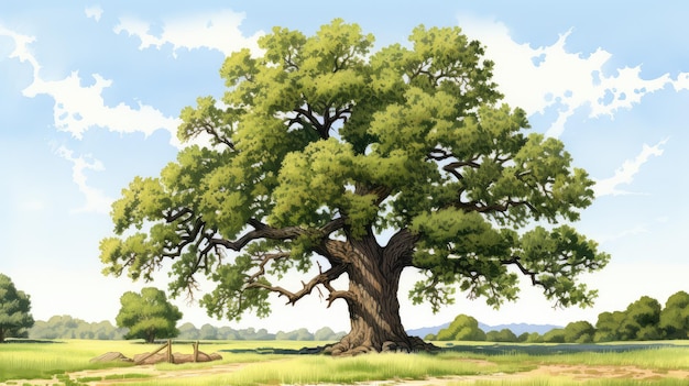 Forest oak tree clipart