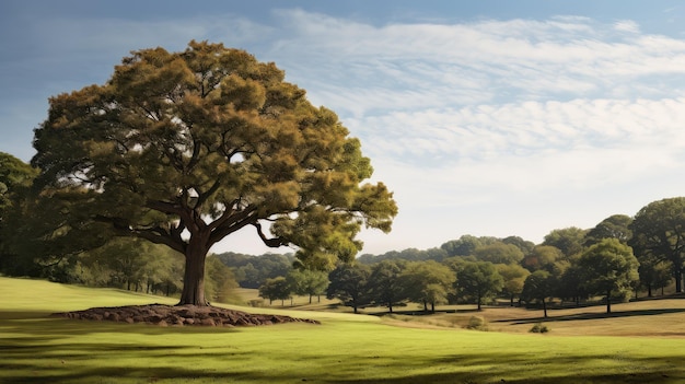 Forest park scenery oak serene