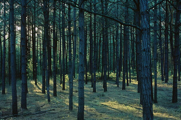 a forest with a lot of trees