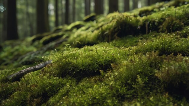 a forest with moss