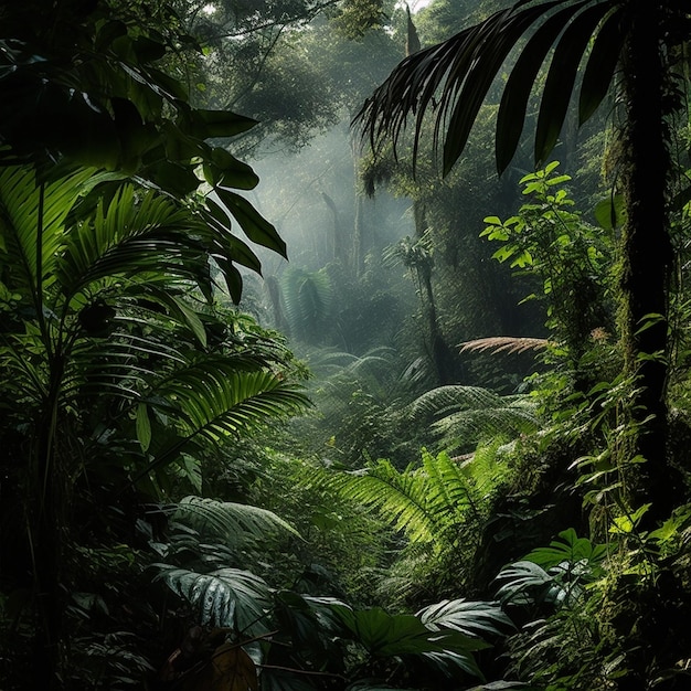 A forest with a sign that says " jungle " in the background.