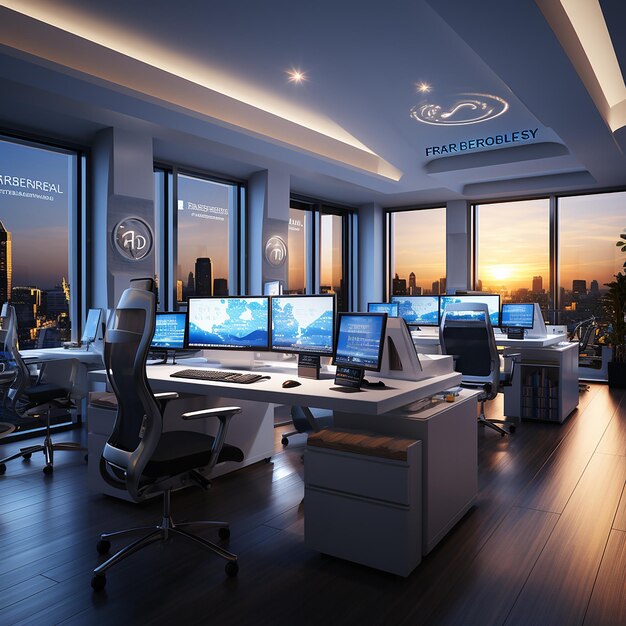 Forex Office Business Design White Blue and Grey