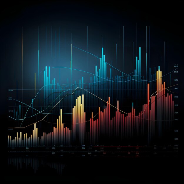 Forex trading graph stock market concept