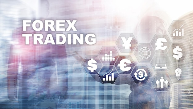 Forex Trading Graphic concept suitable for financial investment or Economic trends Business background