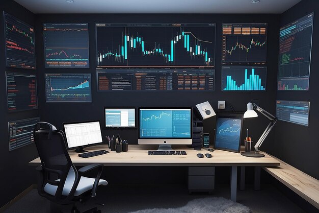 Photo forex trading workplace