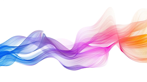 Forge a path to progress with resilient gradient lines in a single wave style isolated on solid white background