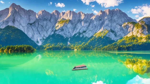 Forggensee a lake in Bavaria Germany