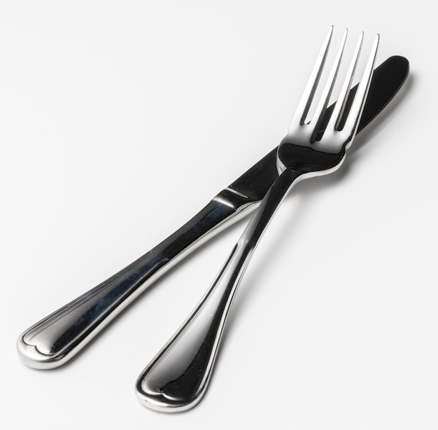 Fork and knife isolated