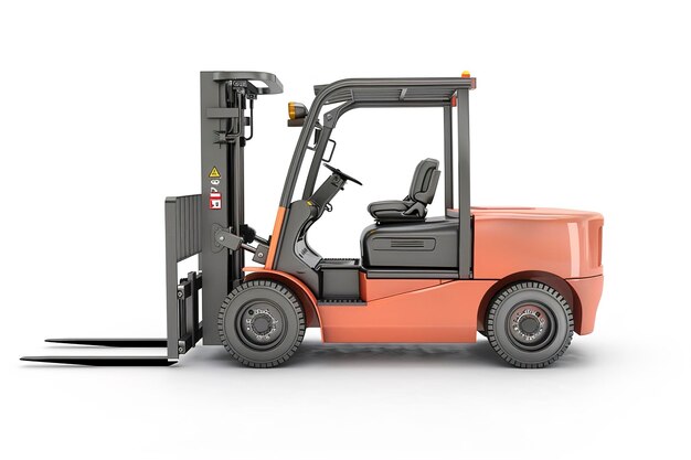 Photo a forklift truck on white isolated background