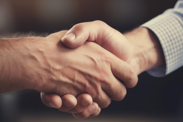 Formal agreement Illustration of the formal handshake between two business executives signaling commitment to shared goals and success