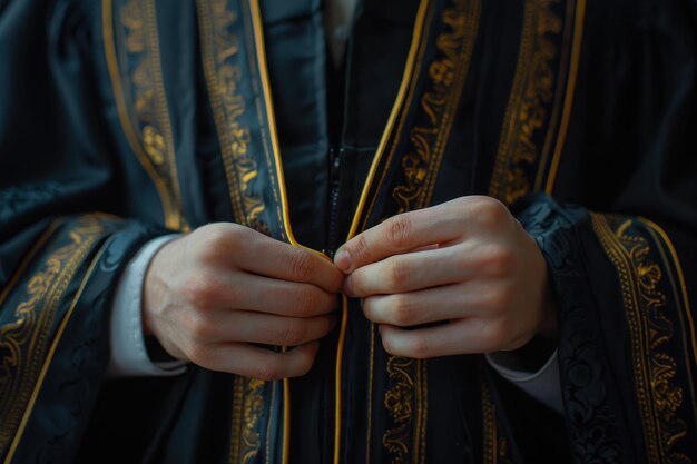 Formal Attire with Gold Trim