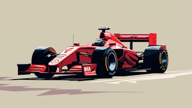 Formula 1 cars illustration