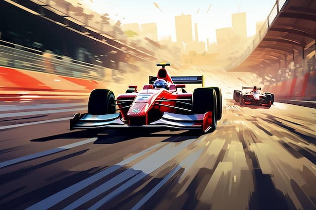 A Formula One Driver Awaits the Beginning of the Race Generative AI