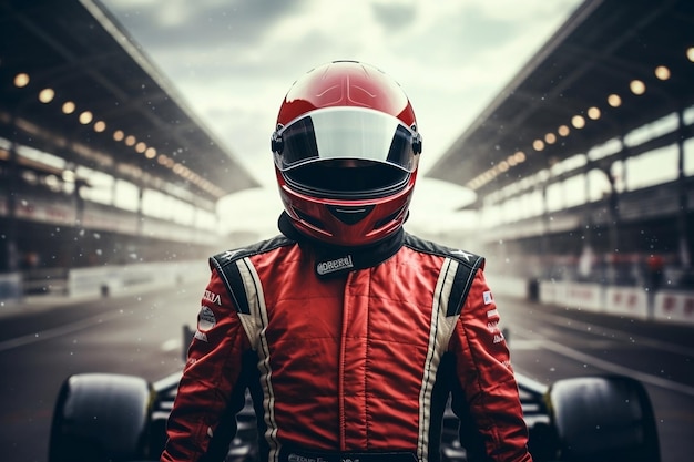 A Formula One Driver Awaits the Beginning of the Race Generative AI