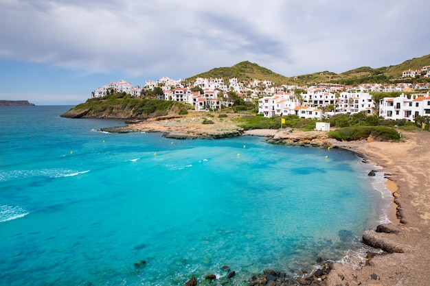 Fornells in Menorca Cala Tirant beach at Balearic Islands