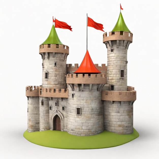 Photo fort surrounded castle on transparent background png