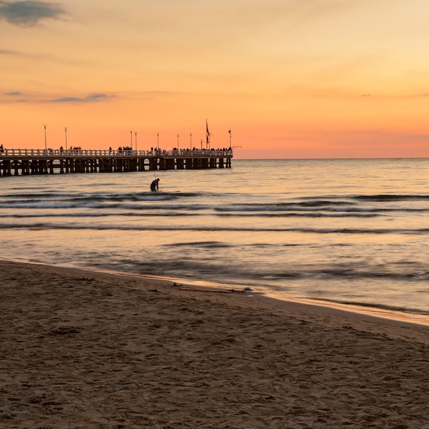 Forte dei marmi pier view on sunset