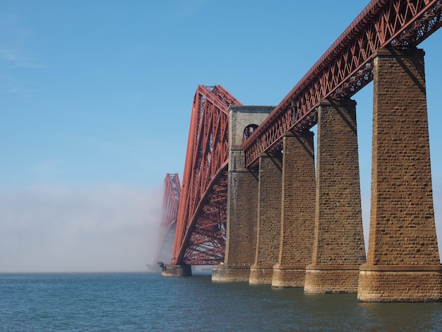 Forth Bridge over Firth of Forth in Edinburgh