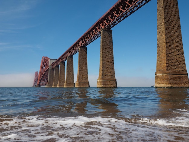 Forth Bridge over Firth of Forth in Edinburgh