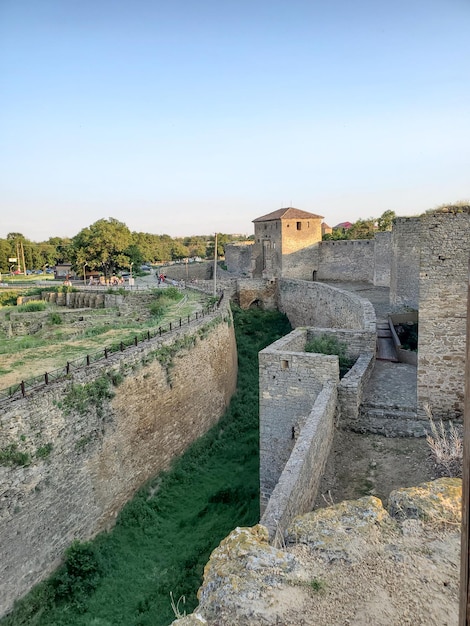 Fortress stone wall old building