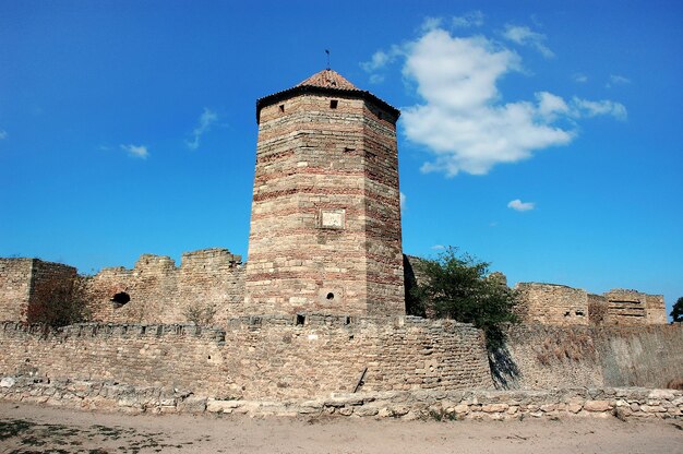 Fortress tower of the medieval ackerman fortress Belgorod Dnestrovsky Odessa region Ukraine