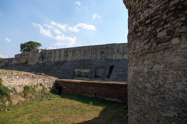 The fortress wall and the moat of the Belgrade Fortress Serbia