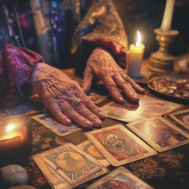 Photo fortune teller secret world full of the art and science of psychic