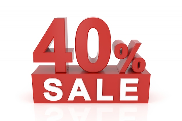 Forty percent sale