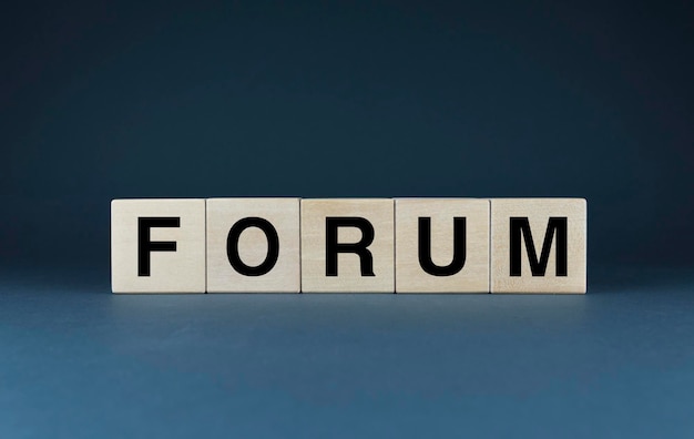 Forum Cubes form the word Forum