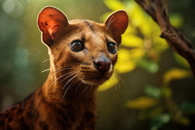 A Fossa the sleek and elusive predator of Madagascars rainforest